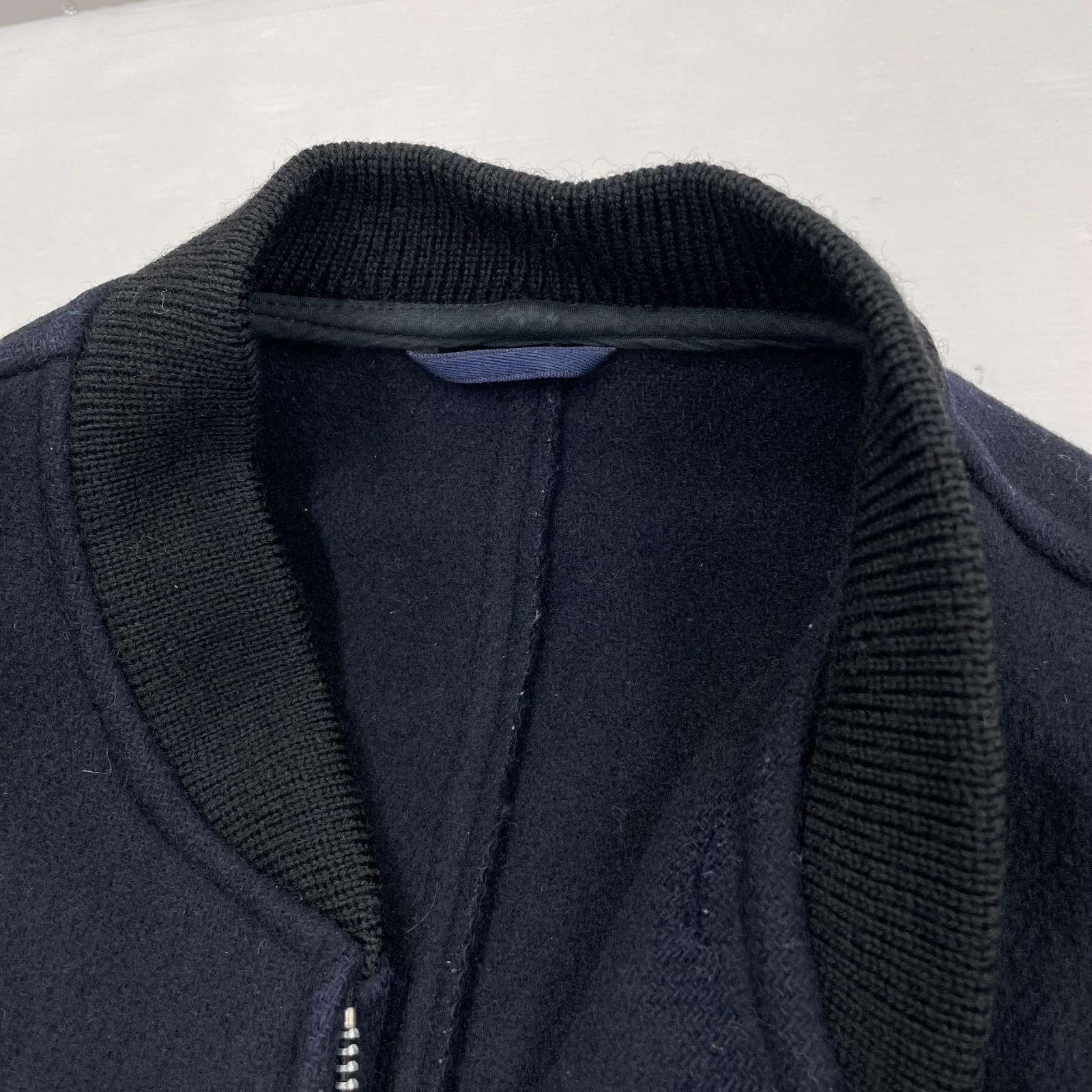 ジャケット HOMME 95AW 田中オム 袖レザージャケット M ネイビー