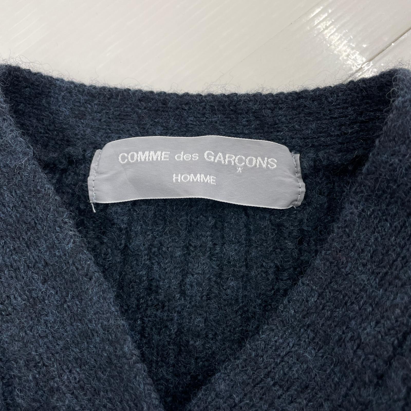 カーディガン HOMME 02AW 田中オム ZIP カーディガン ネイビー