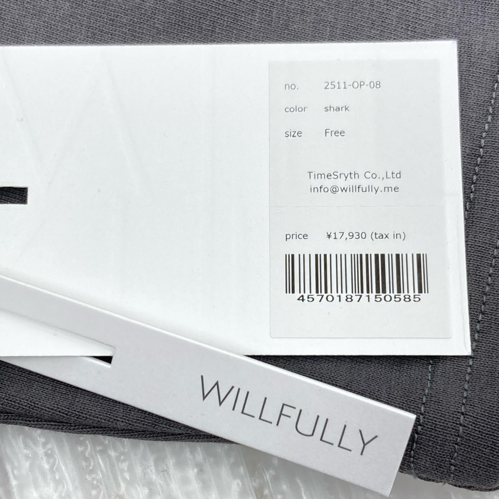 ワンピース willfully ドレスワンピース GRY フリー グレー