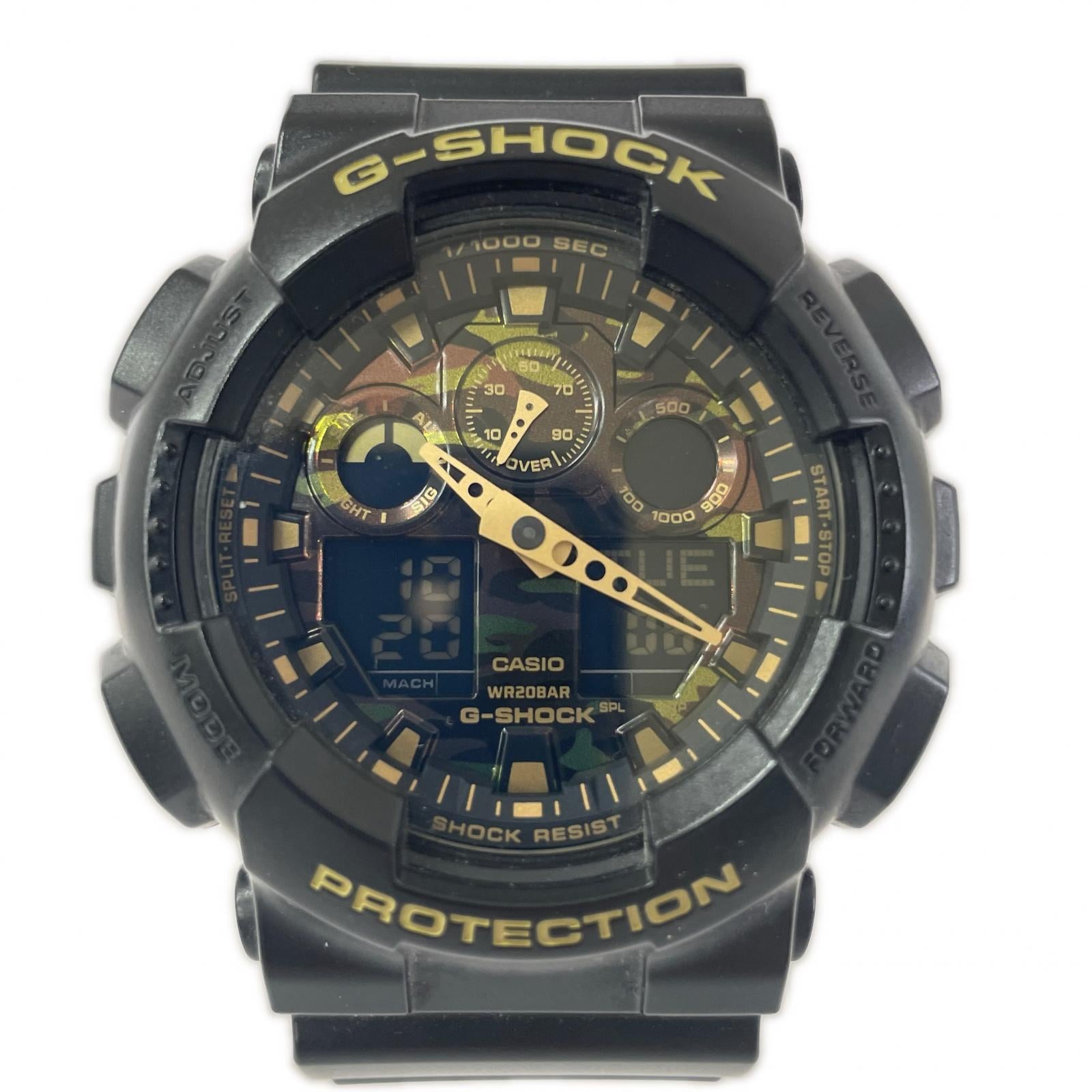 腕時計 GA-100CF デジアナ ブラック