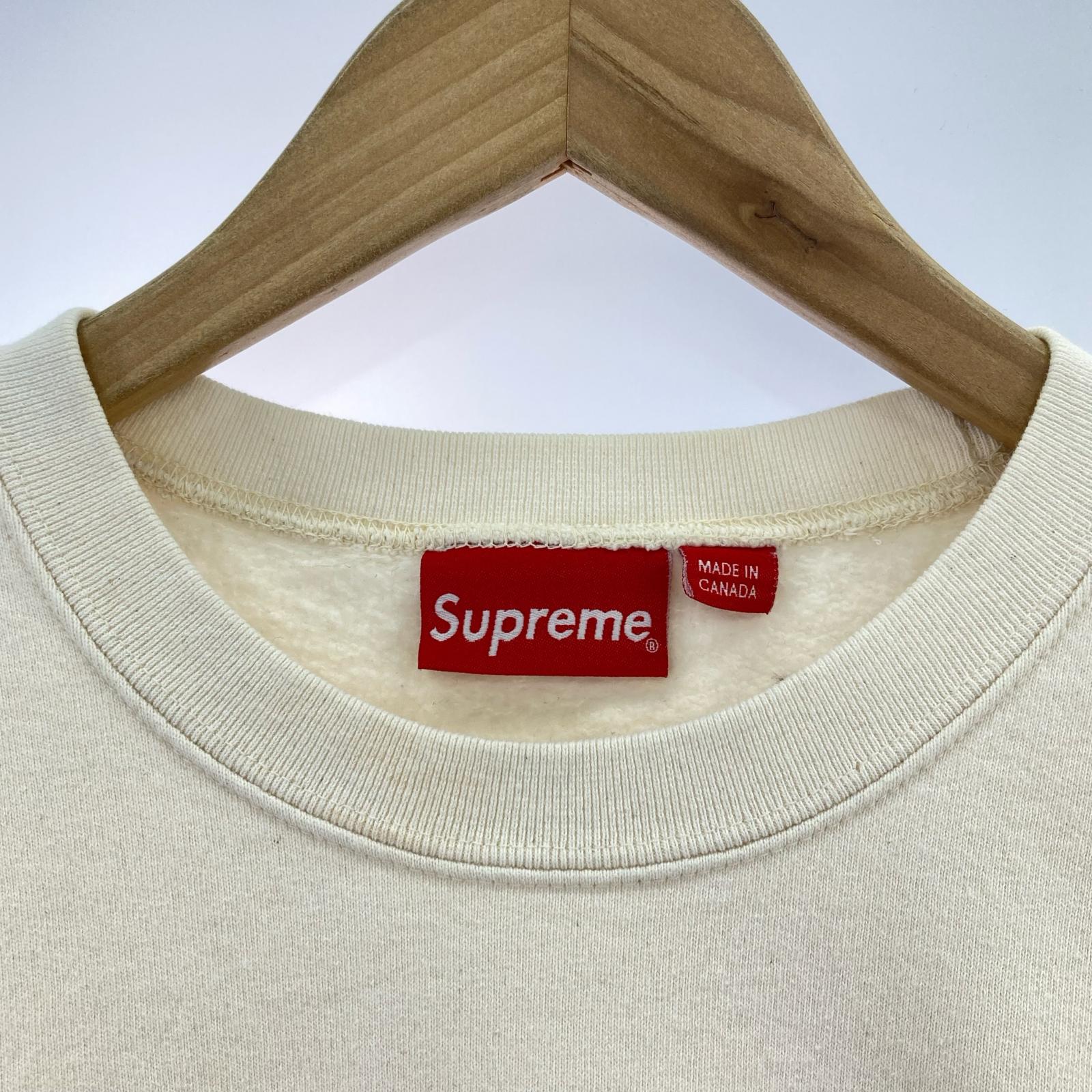 スウェット Cutout Logo Crewneck アイボリー L ホワイト