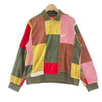 ポロシャツ Patchwork Velour Polo マルチカラー S マルチカラー