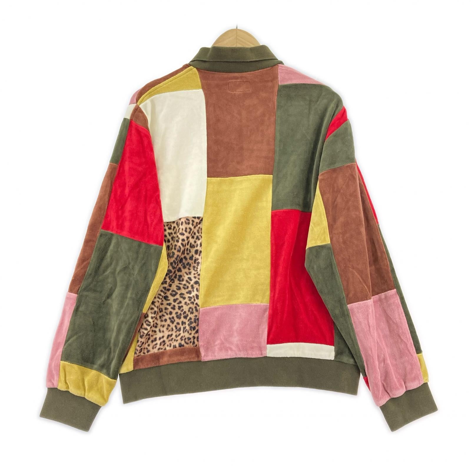 ポロシャツ Patchwork Velour Polo マルチカラー S マルチカラー