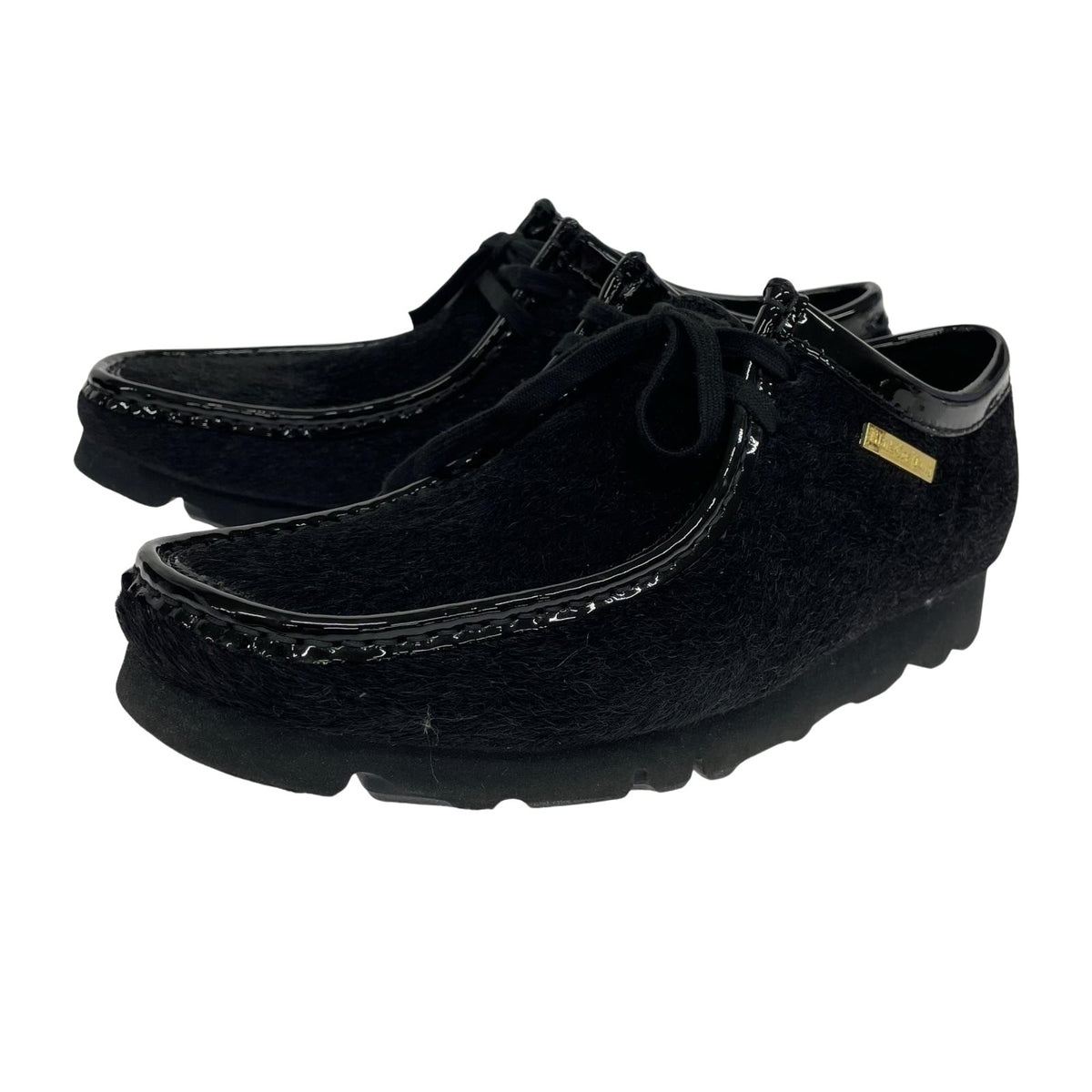 シューズ atmos THE BLACK EYE PATCH Wallabee ハラコ BLK (UK9) 27.5cm (US9 1/2 UK9 EU45) ブラック