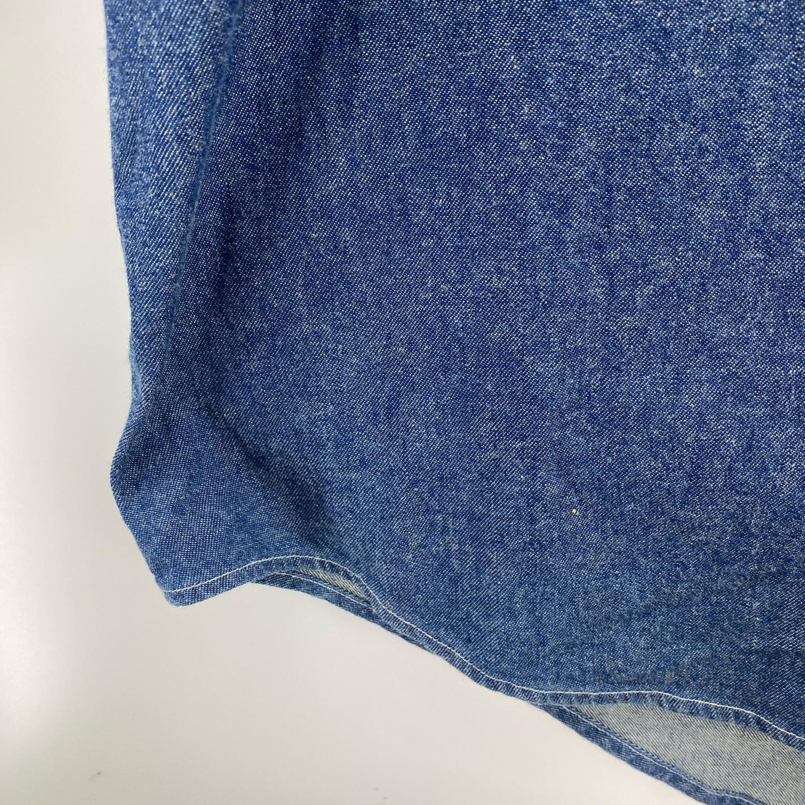 長袖シャツ 黒タグ ジャマイカ製 シャンブレー ボタンダウンシャツ (XL)