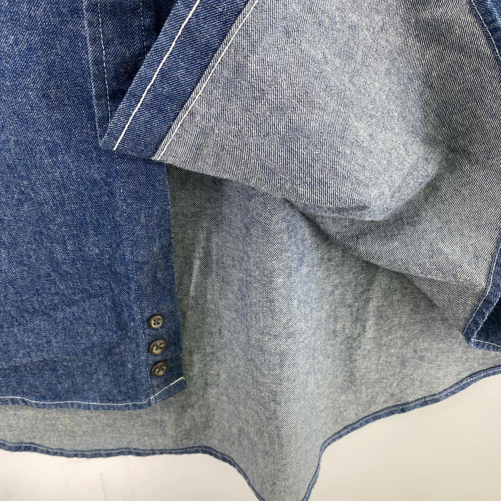 長袖シャツ 黒タグ ジャマイカ製 シャンブレー ボタンダウンシャツ (XL)