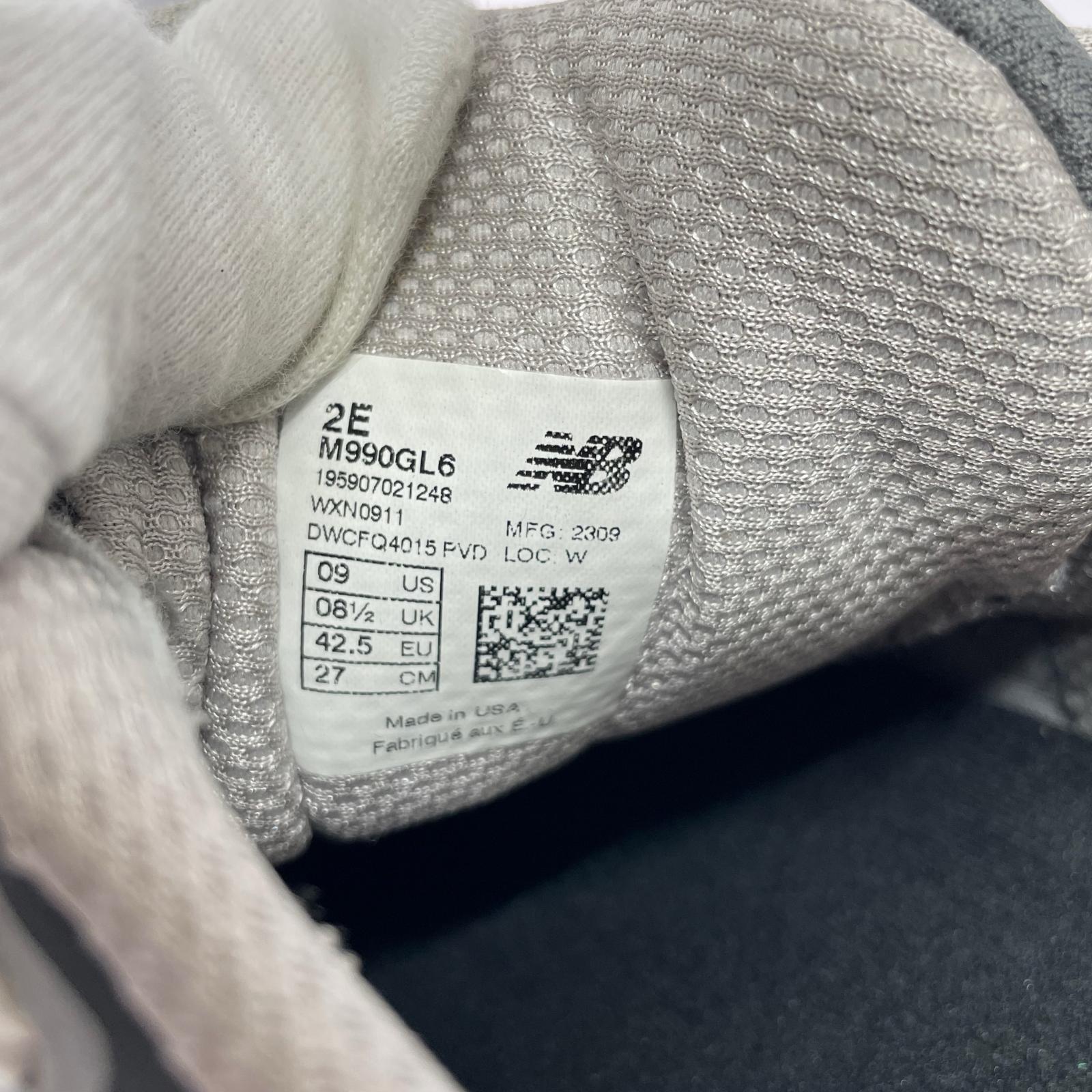 スニーカー NEW BALANCE M990GL6 グレー (27) 27cm (US9 UK8 1/2 EU44) グレー