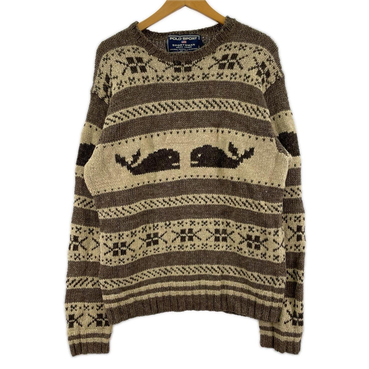 ニット SPORT HAND KNIT M BRW M ブラウン