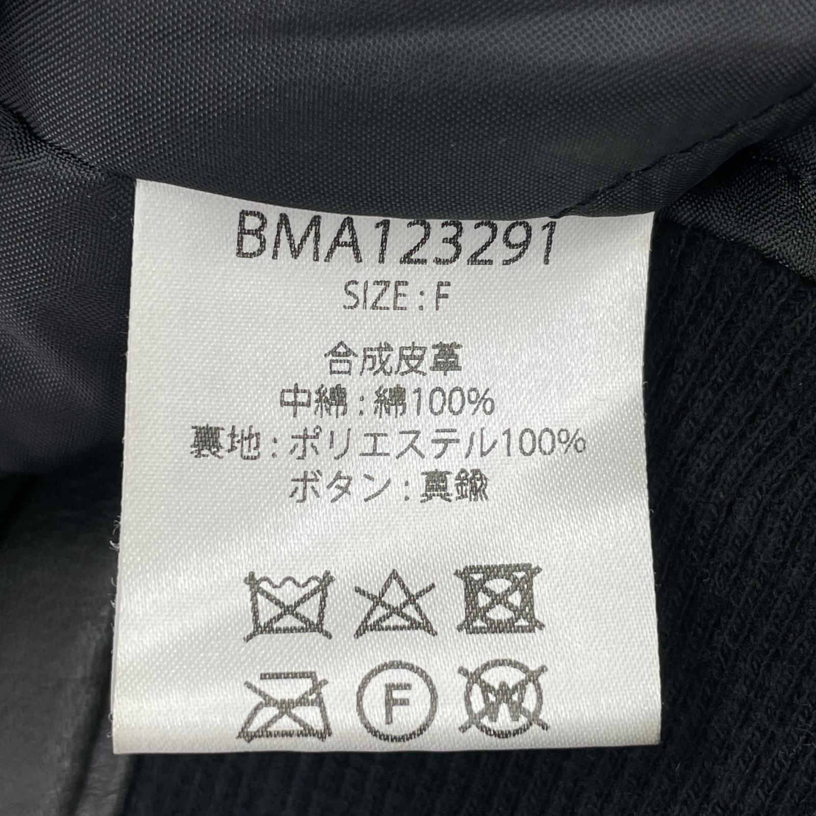 ジャケット SUESADA シンセティックレザーブルゾン ブラック フリー ブラック