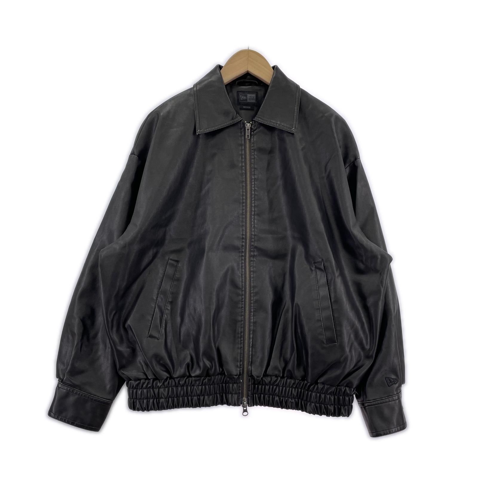 ジャケット シンセティックレザー ジャケット ブラック M ブラック