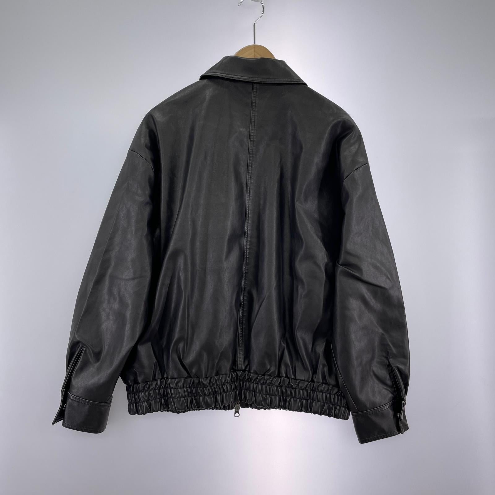 ジャケット シンセティックレザー ジャケット ブラック M ブラック