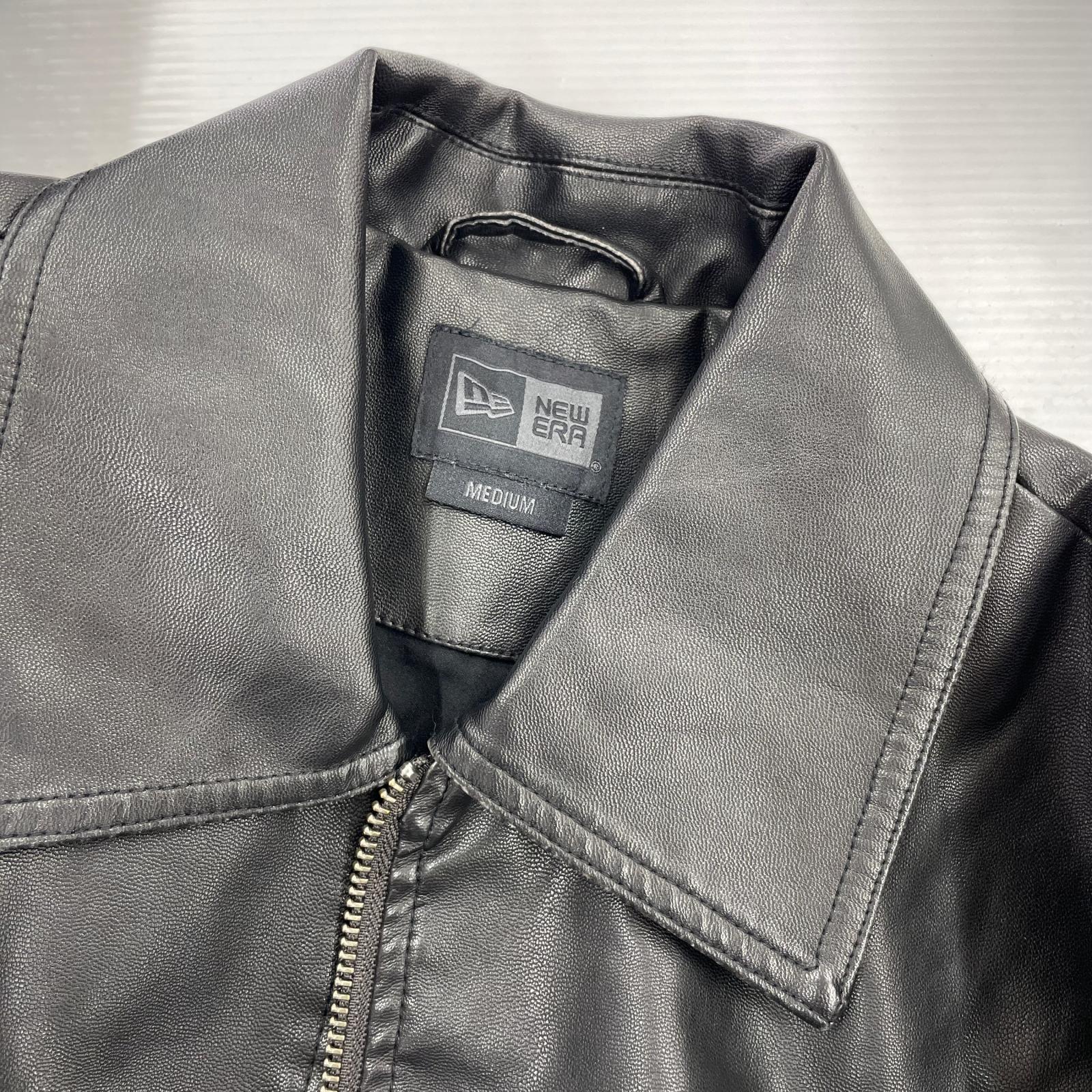 ジャケット シンセティックレザー ジャケット ブラック M ブラック