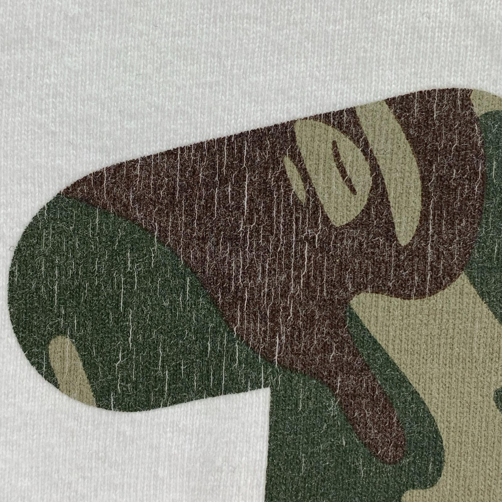 半袖Ｔシャツ カモロゴプリント 白 (L) L ホワイト