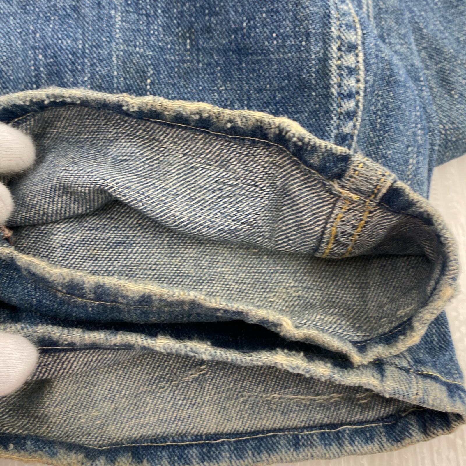 デニムパンツ ワッペン S S ブルー