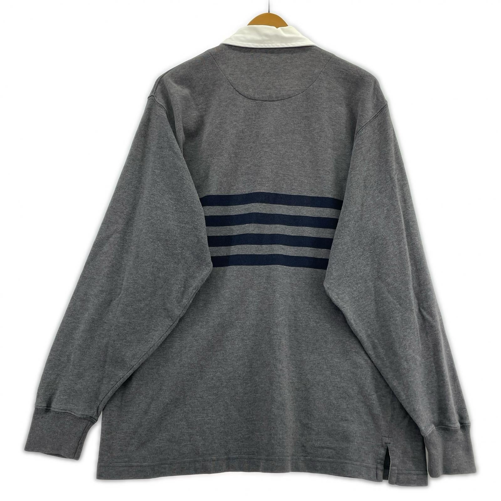 長袖Ｔシャツ グレー ボーダー(M) M グレー