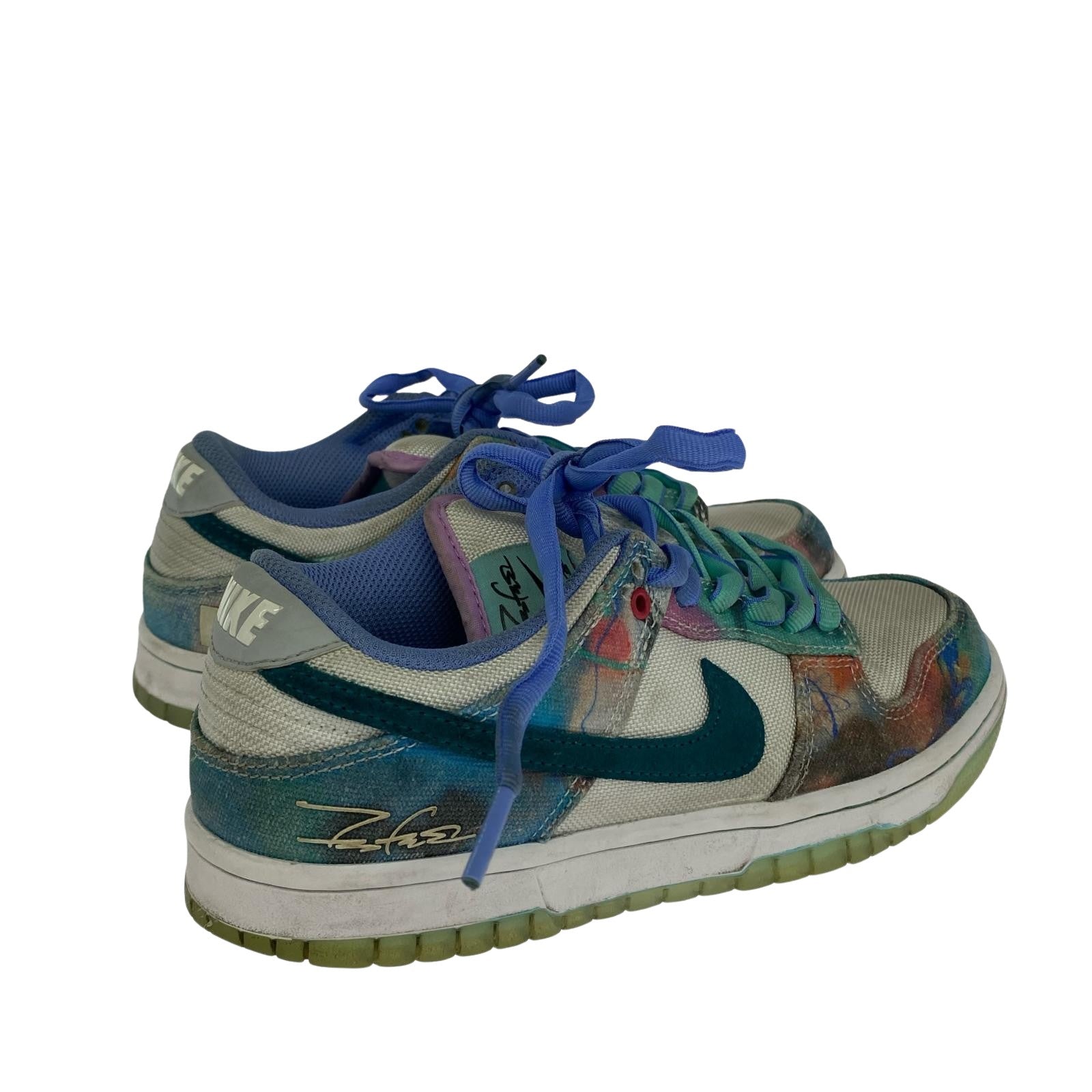 スニーカー ×Futura Dunk Low White and Geode Teal 23.5cm (US5 1/2 UK5 EU37) マルチカラー
