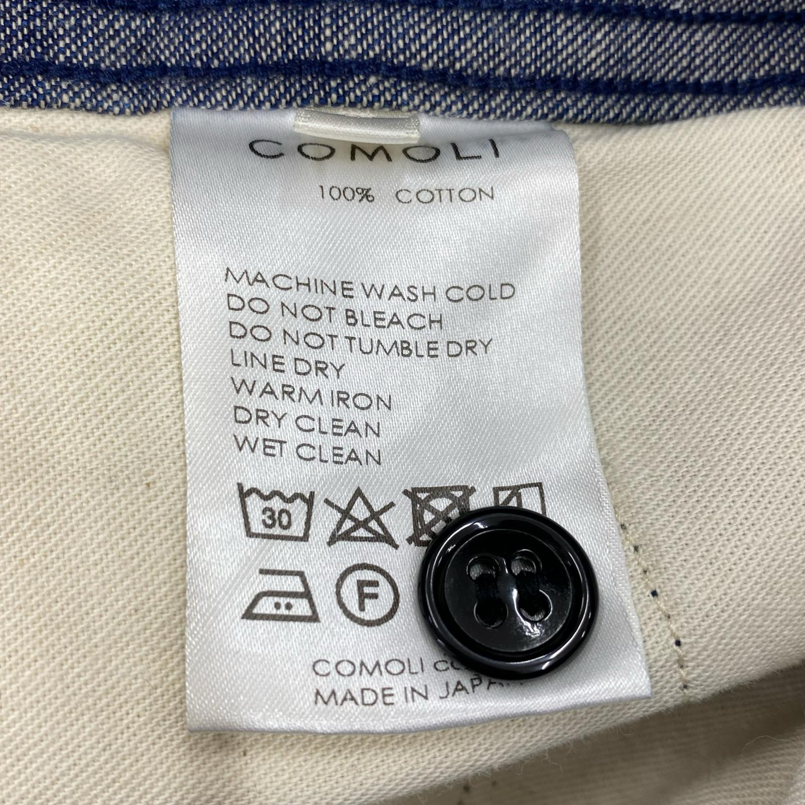 デニムパンツ COMOLI ベルテットデニムパンツ K01-03005 (2) 2 ブルー
