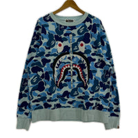 スウェット SHARK CAMO BLUE CREWNECK SIZE:XL LL