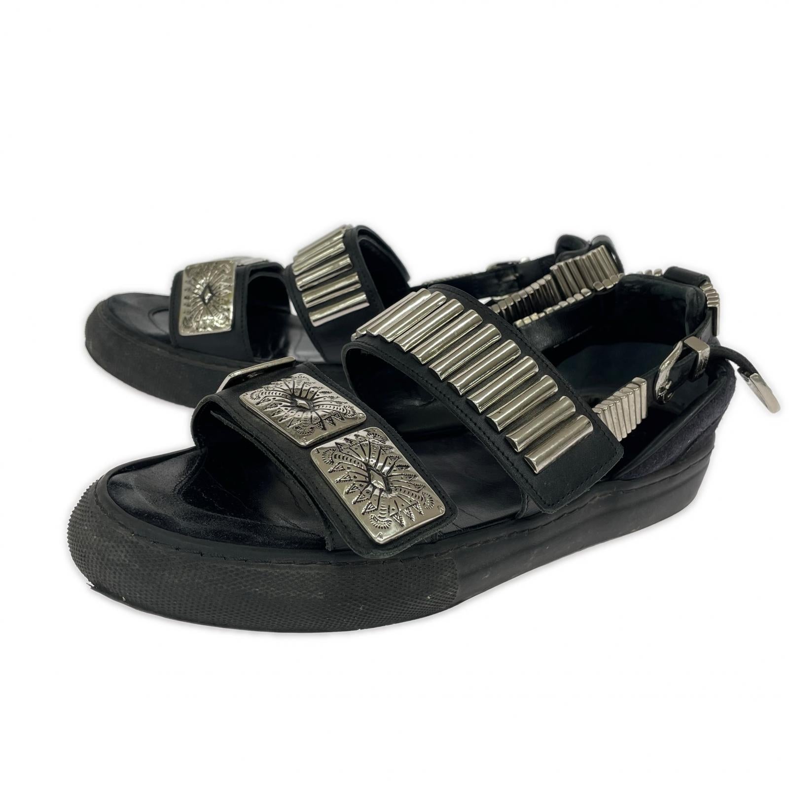 サンダル METAL SNEAKER SANDALS 42 ブラック