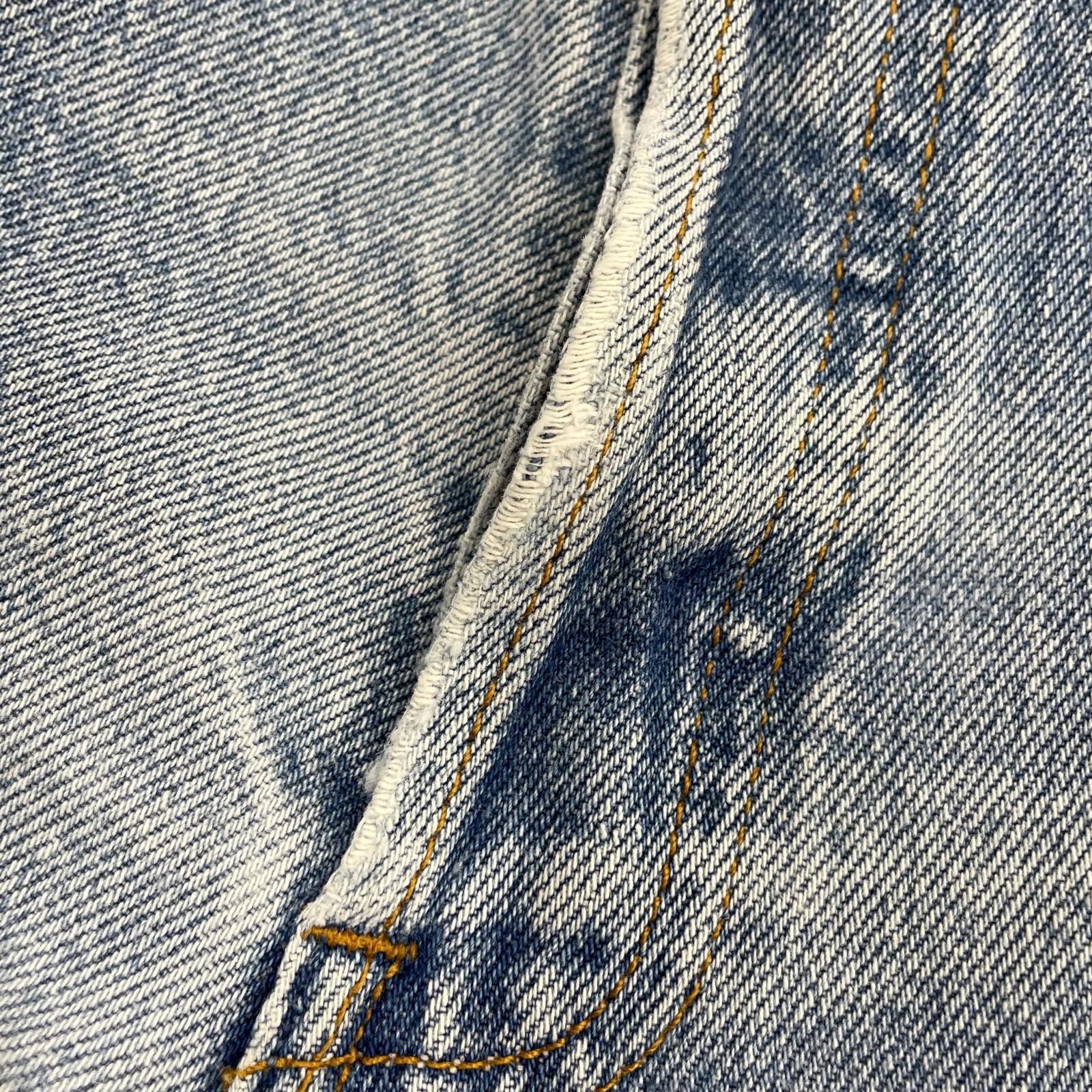 デニムパンツ Levi's リメイクサイドライン デニムパンツ 青 ブルー