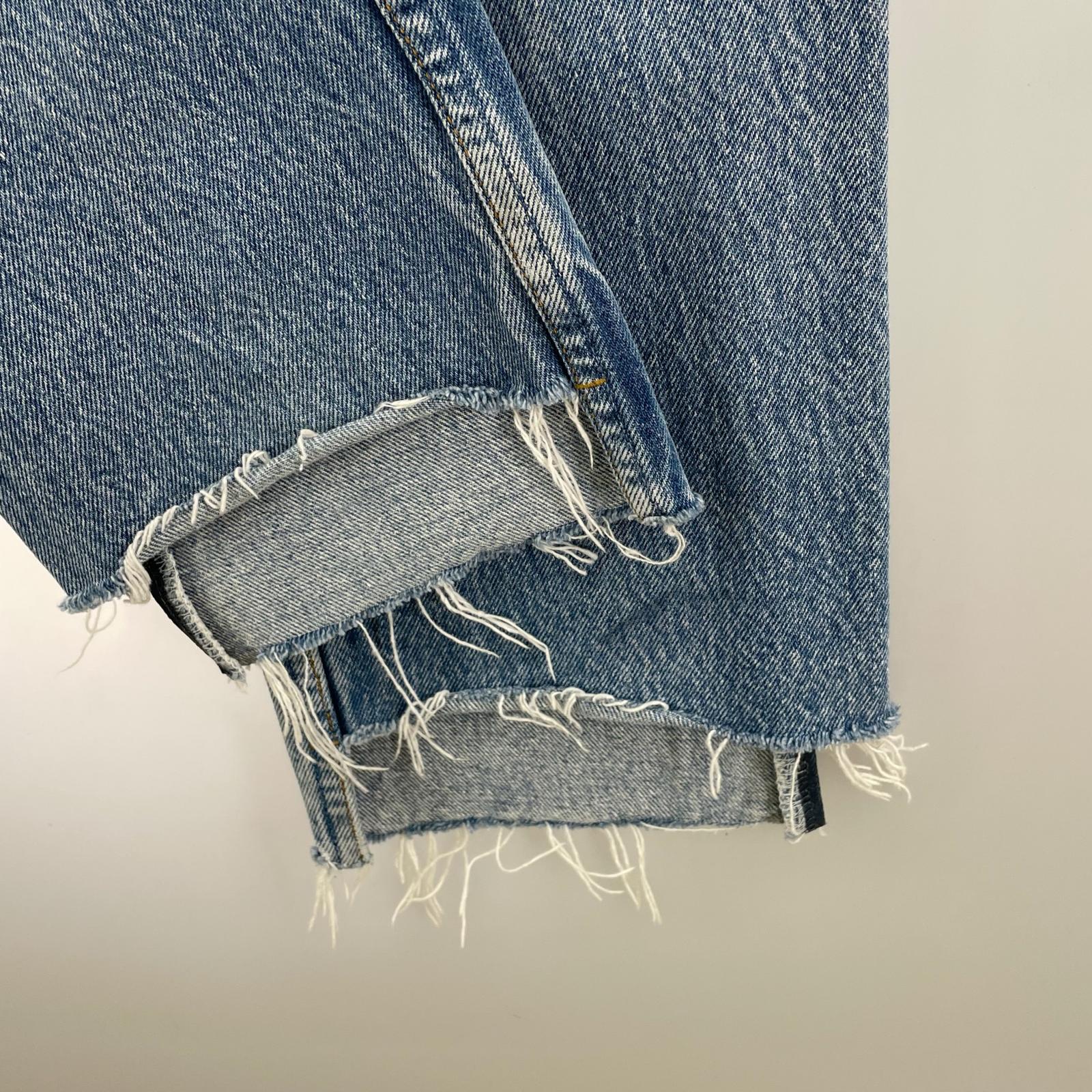 デニムパンツ Levi's リメイクサイドライン デニムパンツ 青 ブルー