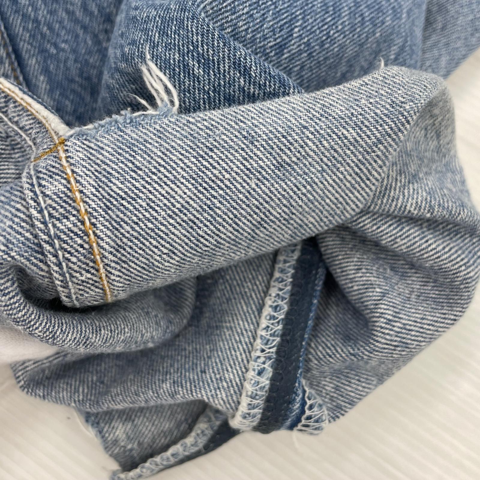 デニムパンツ Levi's リメイクサイドライン デニムパンツ 青 ブルー