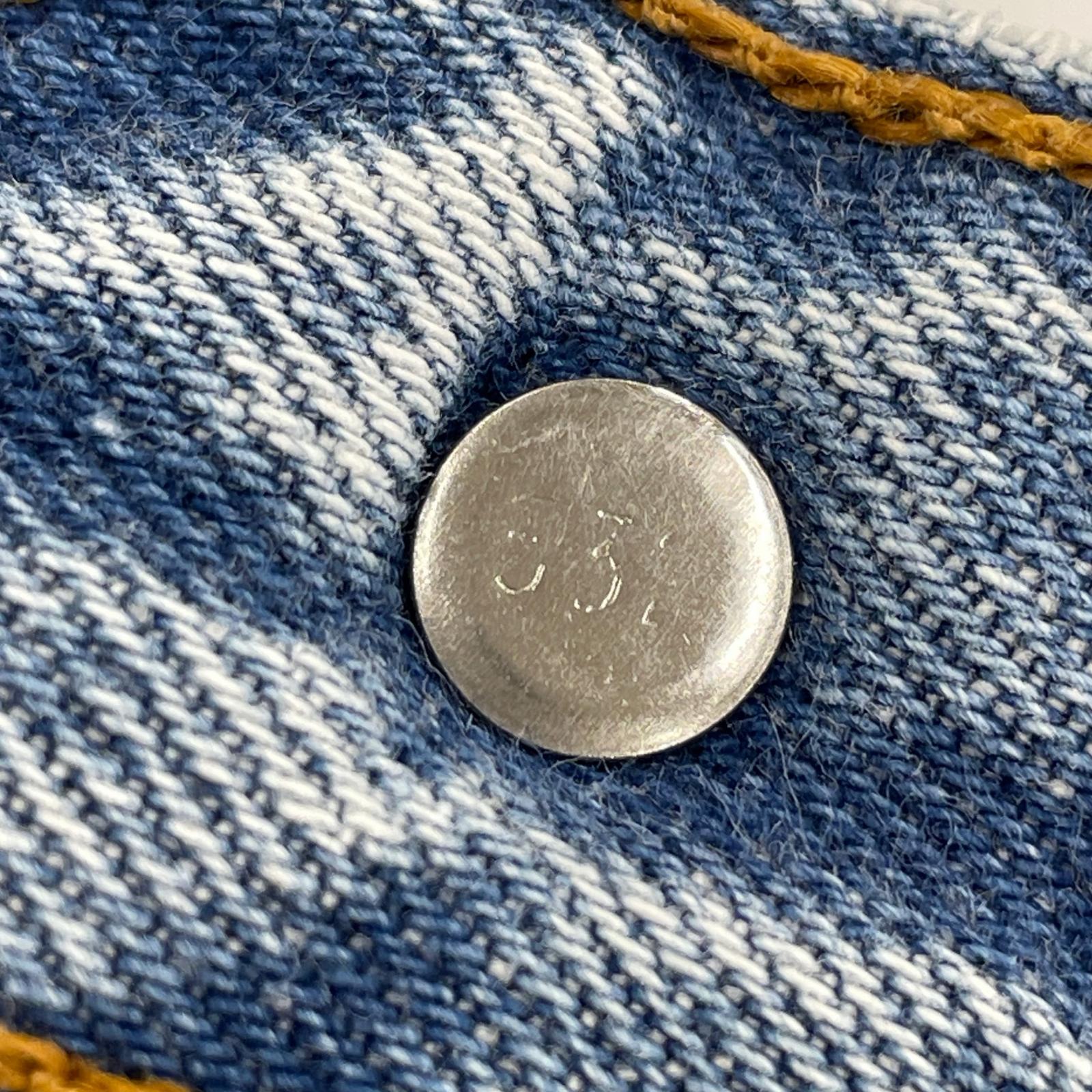 デニムパンツ Levi's リメイクサイドライン デニムパンツ 青 ブルー