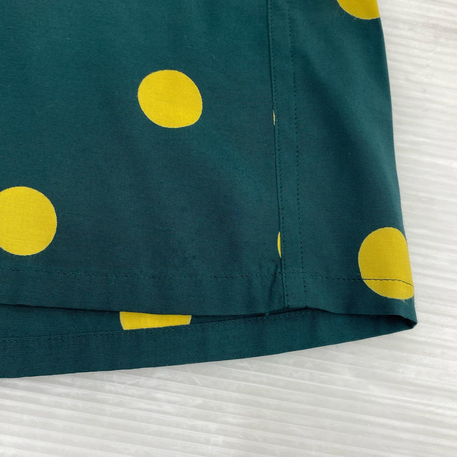 半袖シャツ HAWAIIAN SHIRT ドット M グリーン
