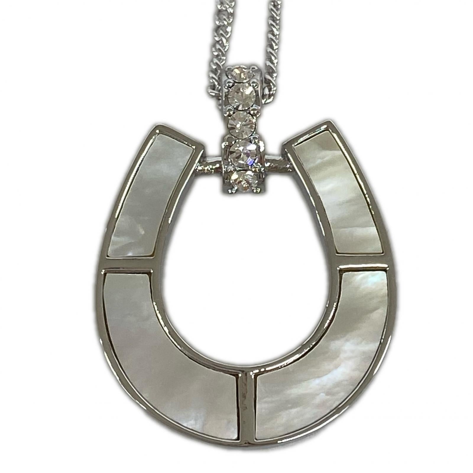 ネックレス LANVIN en Bleu 馬蹄モチーフ シェルネックレス