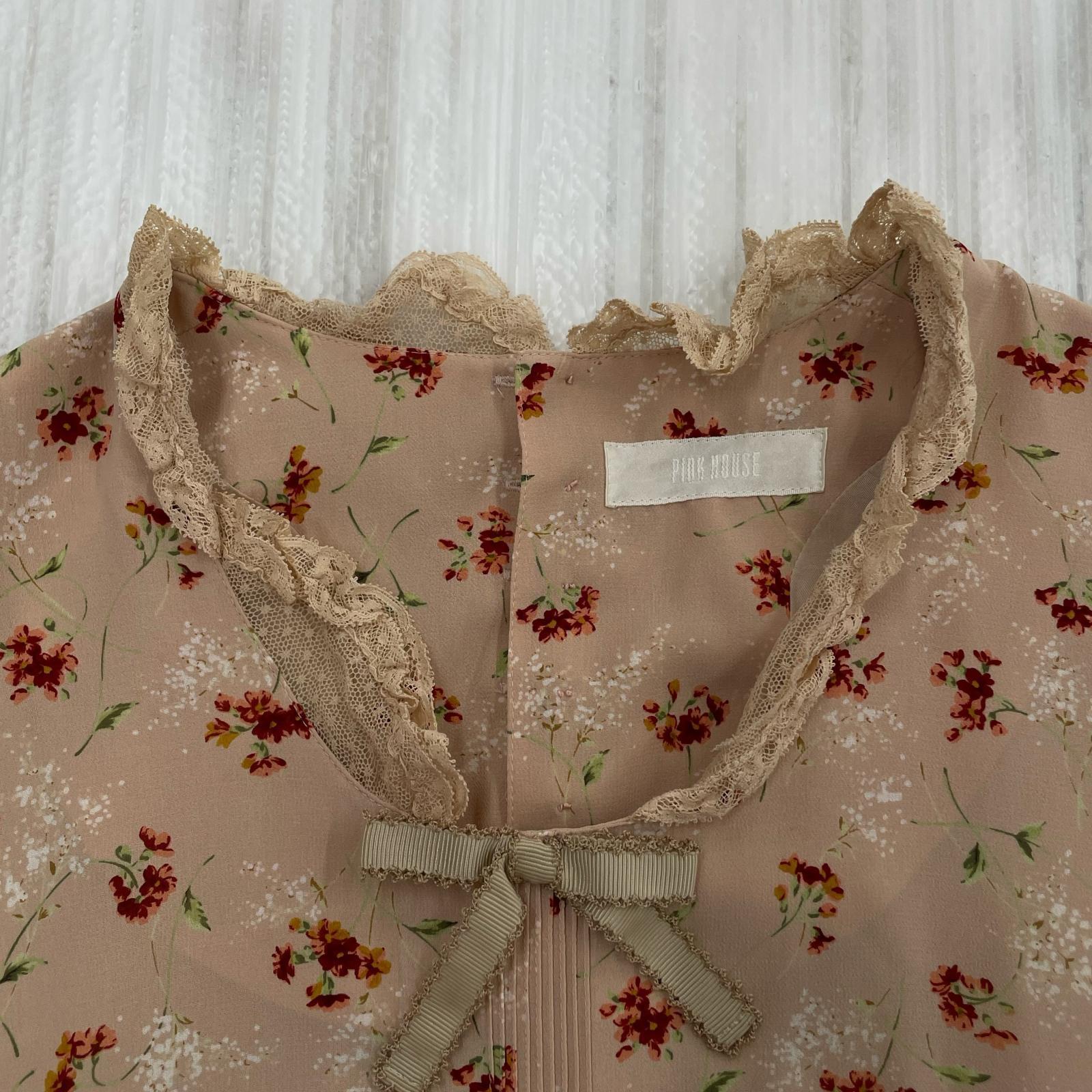 ワンピース PINK HOUSE 半袖ワンピース ベージュ