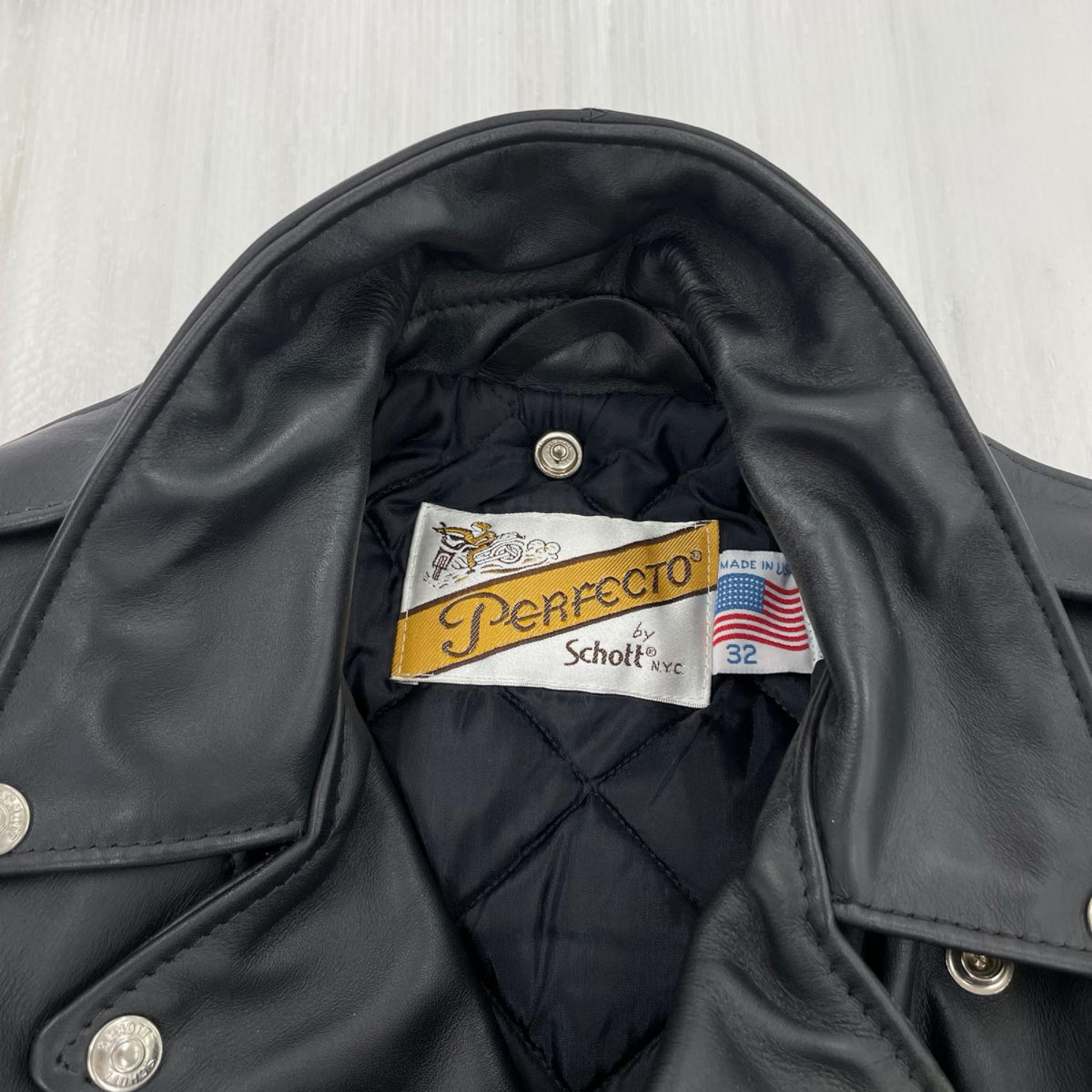 ライダースジャケット 80s USA製 Double Riders Jacket 32 ブラック