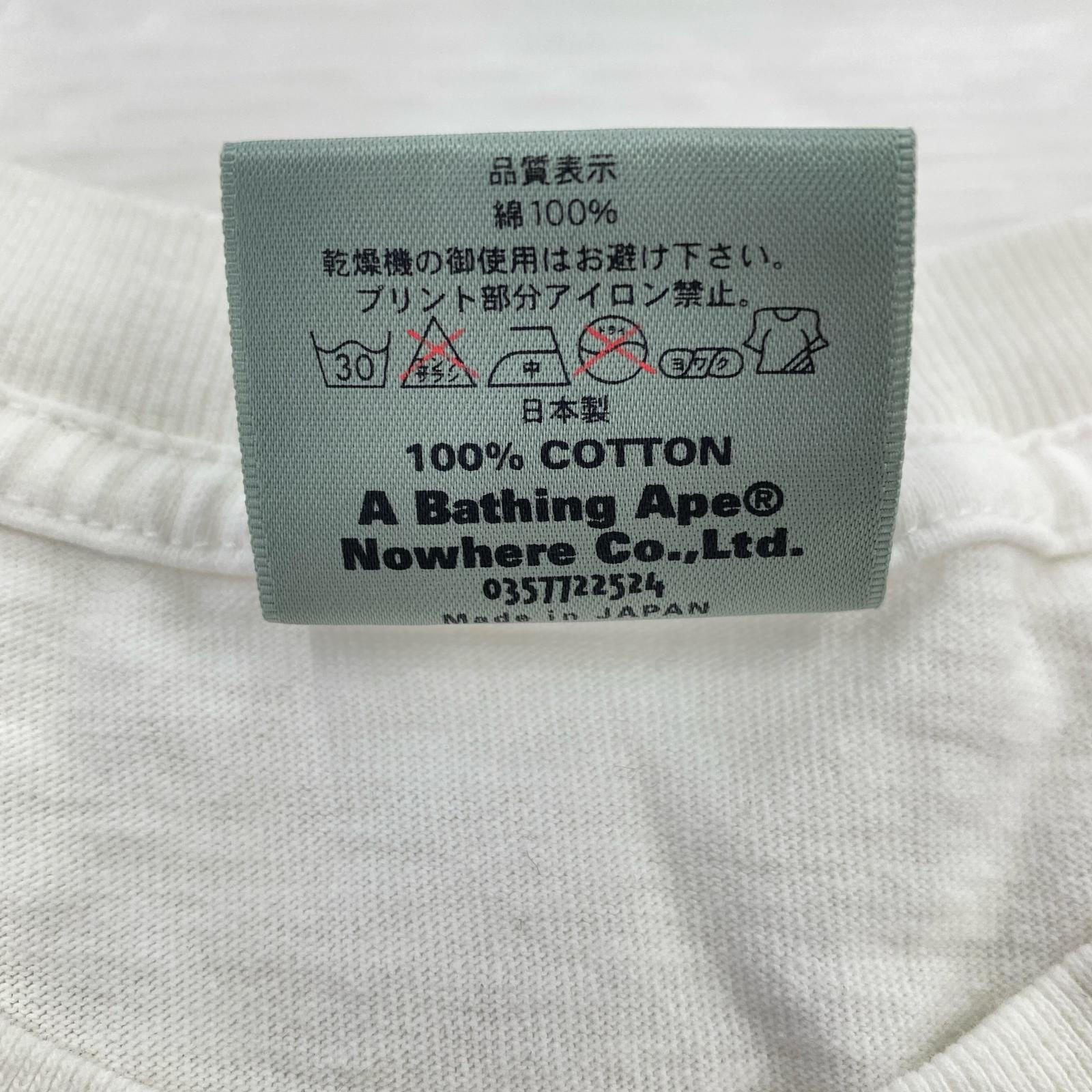 半袖Ｔシャツ A BATHING APE×NEIGHBORHOOD S/SグラフィックT 初期タグ 白 (M) M ホワイト