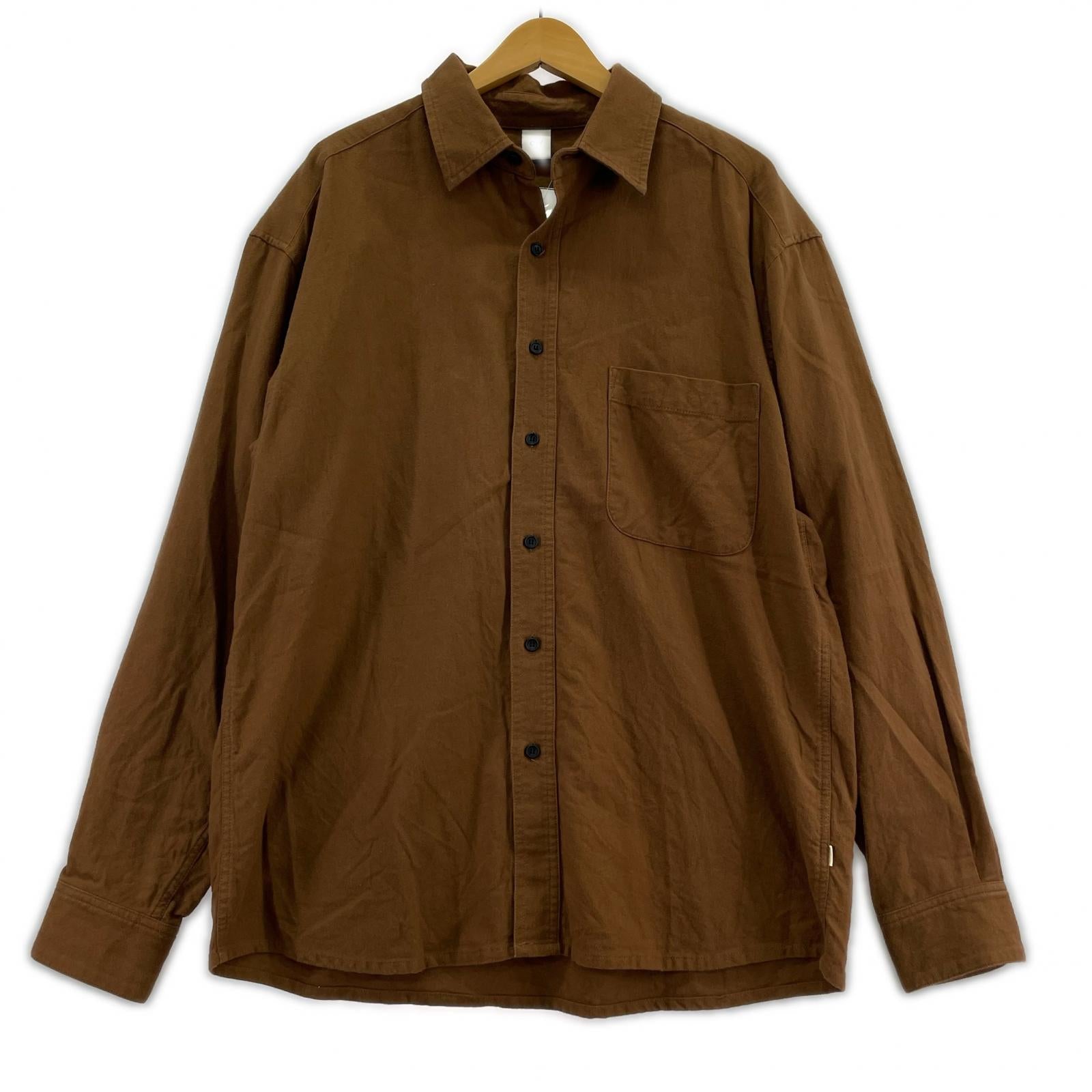 長袖シャツ OVY Soft Flannel Wide Shirts M 茶 M ブラウン