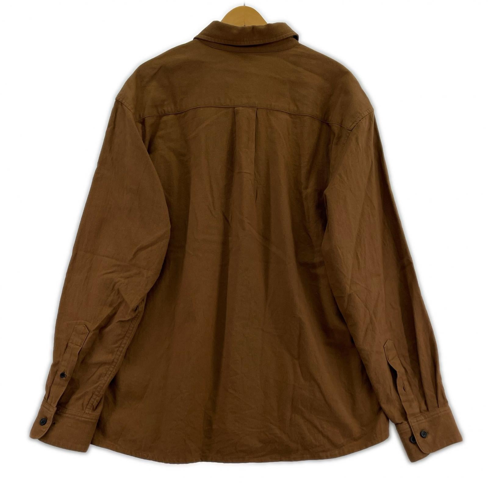 長袖シャツ OVY Soft Flannel Wide Shirts M 茶 M ブラウン