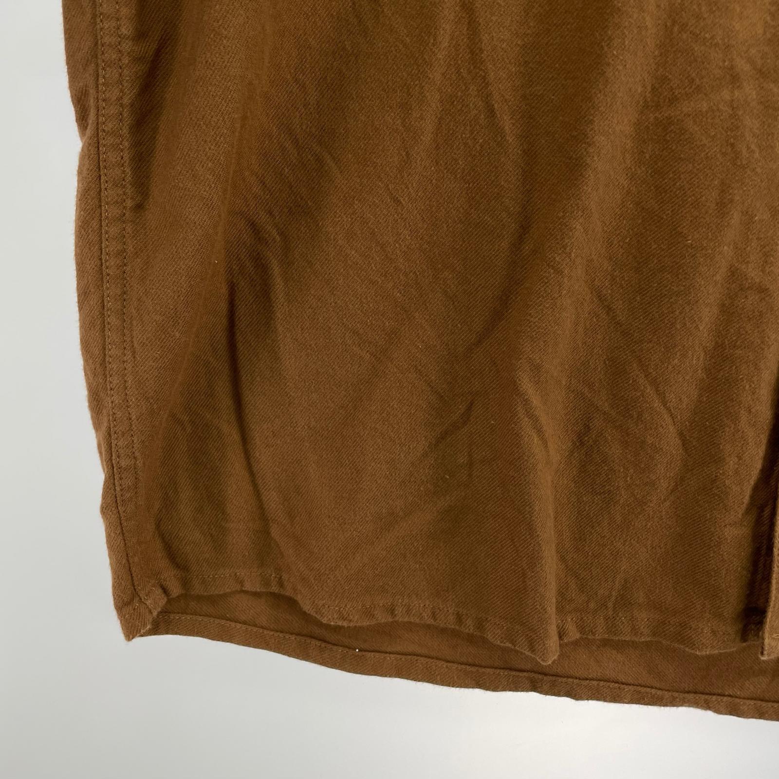 長袖シャツ OVY Soft Flannel Wide Shirts M 茶 M ブラウン