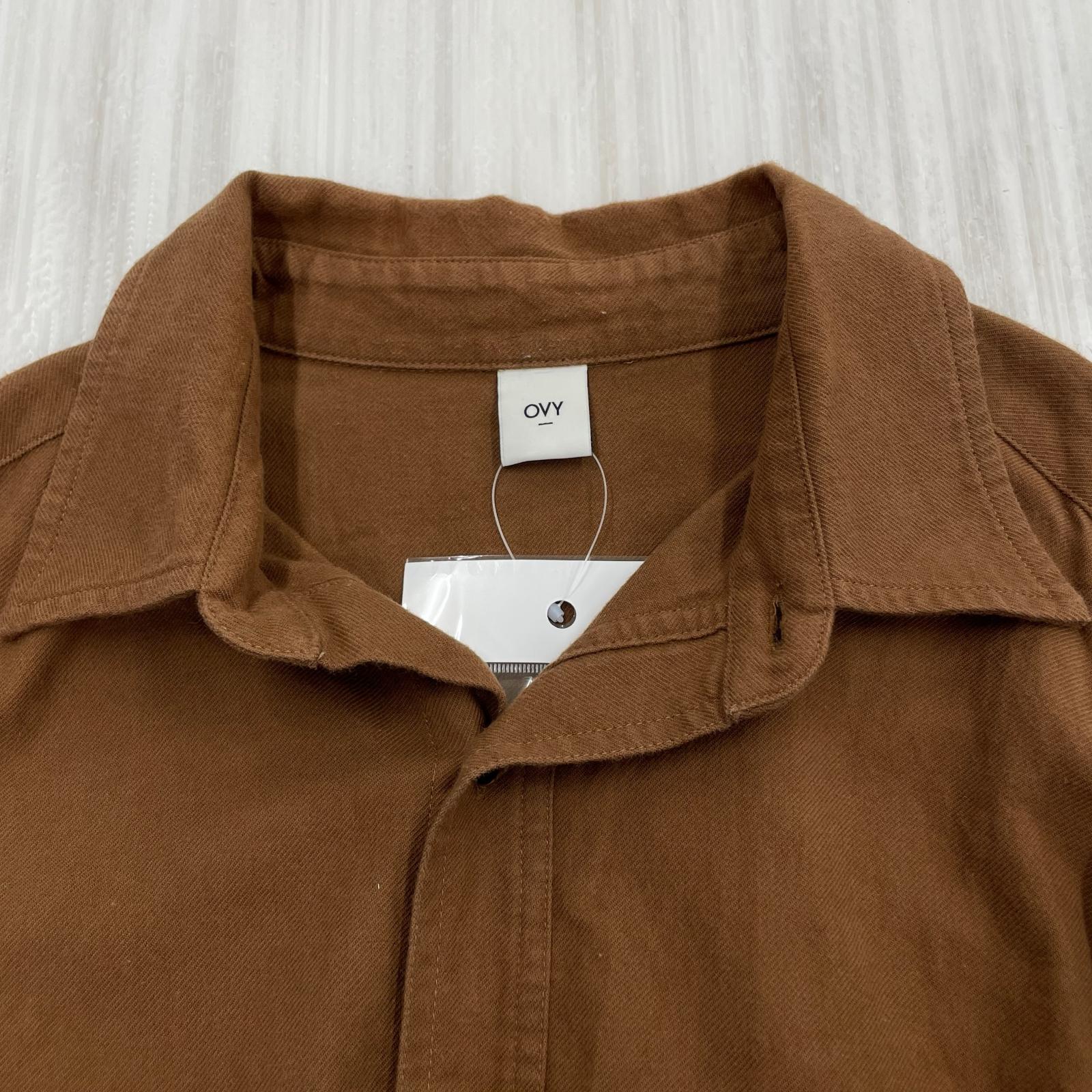 長袖シャツ OVY Soft Flannel Wide Shirts M 茶 M ブラウン