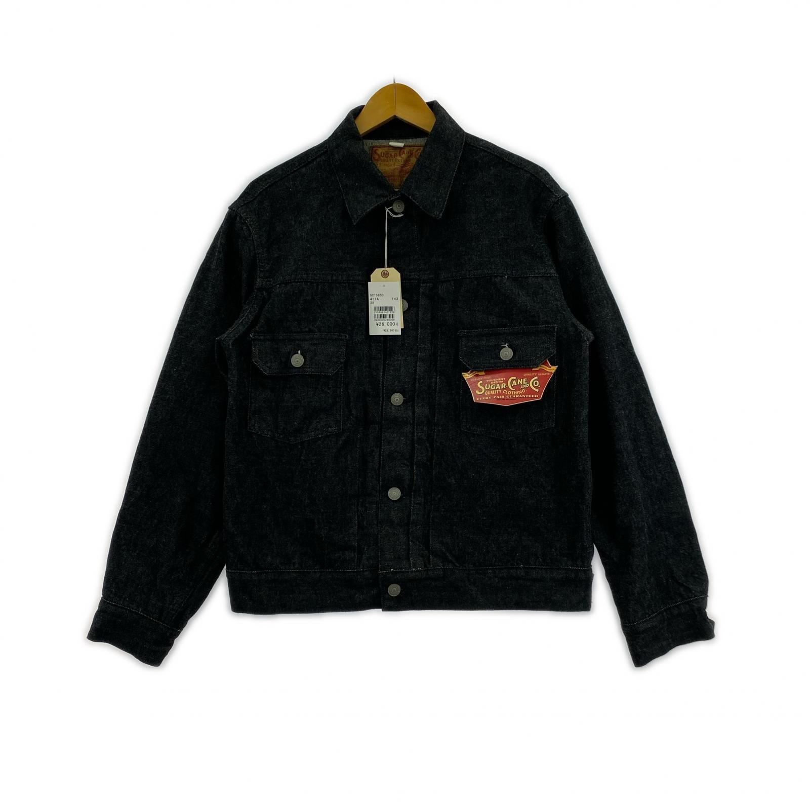 デニムジャケット 14.25oz BLACK DENIM JACKET/ブラック 38 ブラック