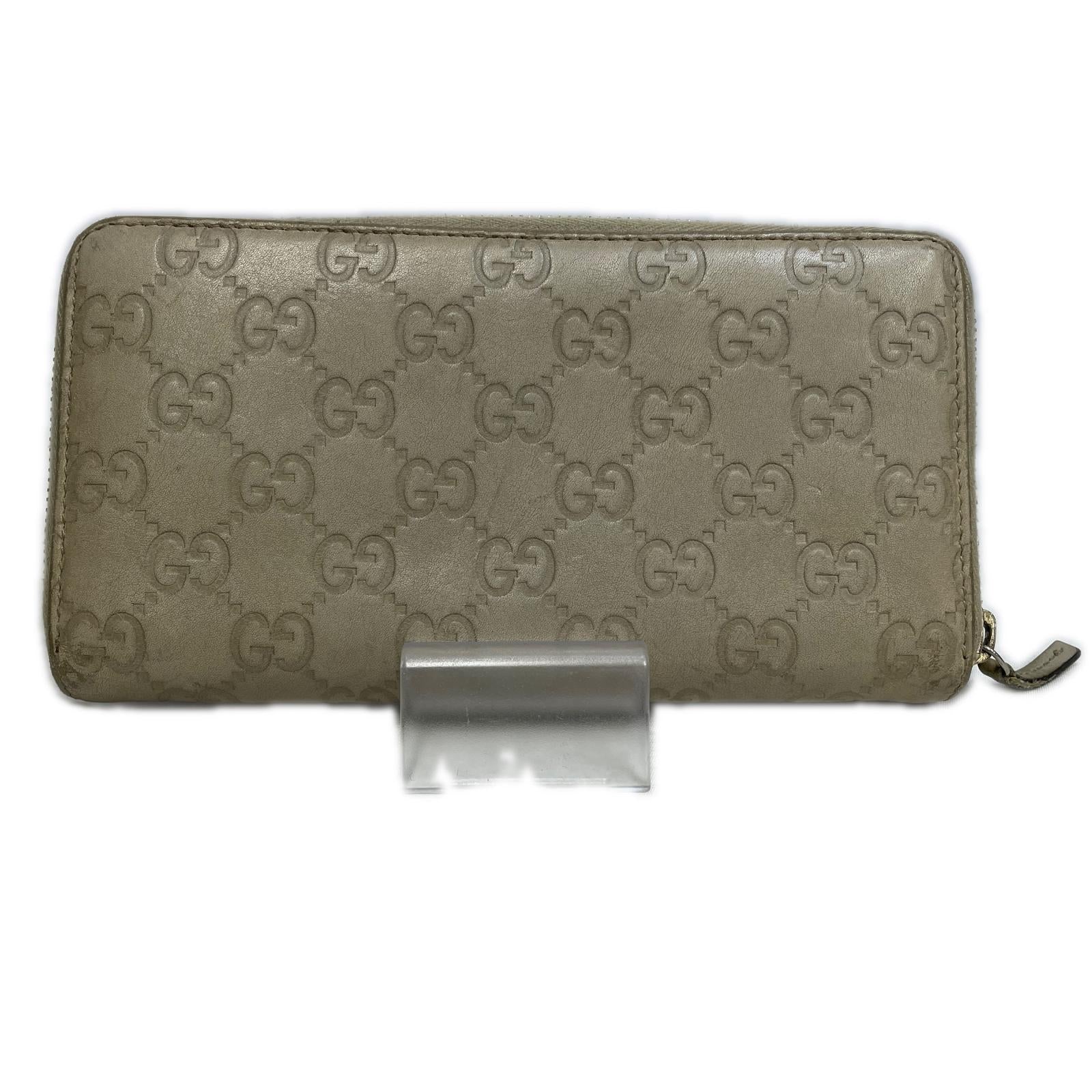 GUCCI/グッチシマ/ラウンドジップ/ベージュ/112724