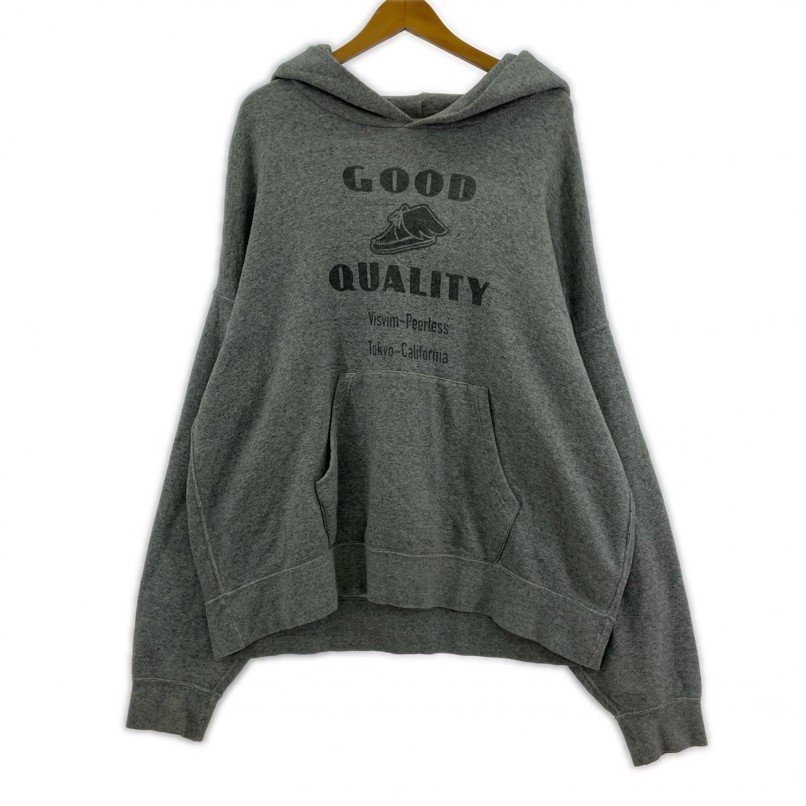 パーカー VISVIM AMPLUS SB HOODIE P.O. オーバーサイズパーカー 3 グレー 3 グレー