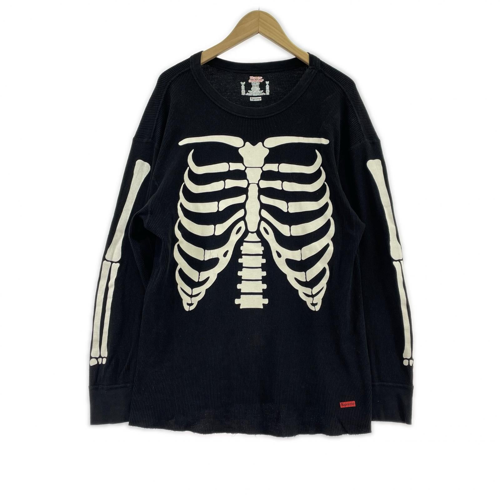 長袖Ｔシャツ bones thermal 黒　XL ブラック