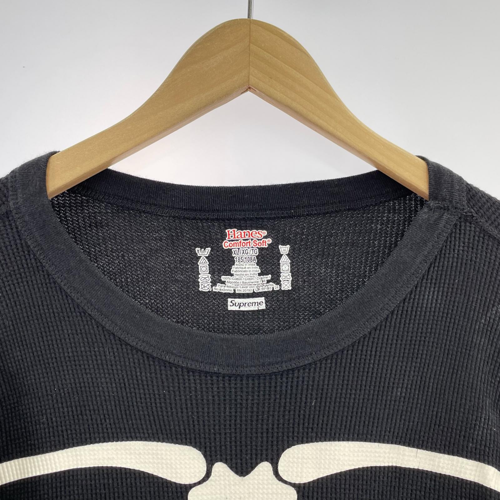長袖Ｔシャツ bones thermal 黒　XL ブラック