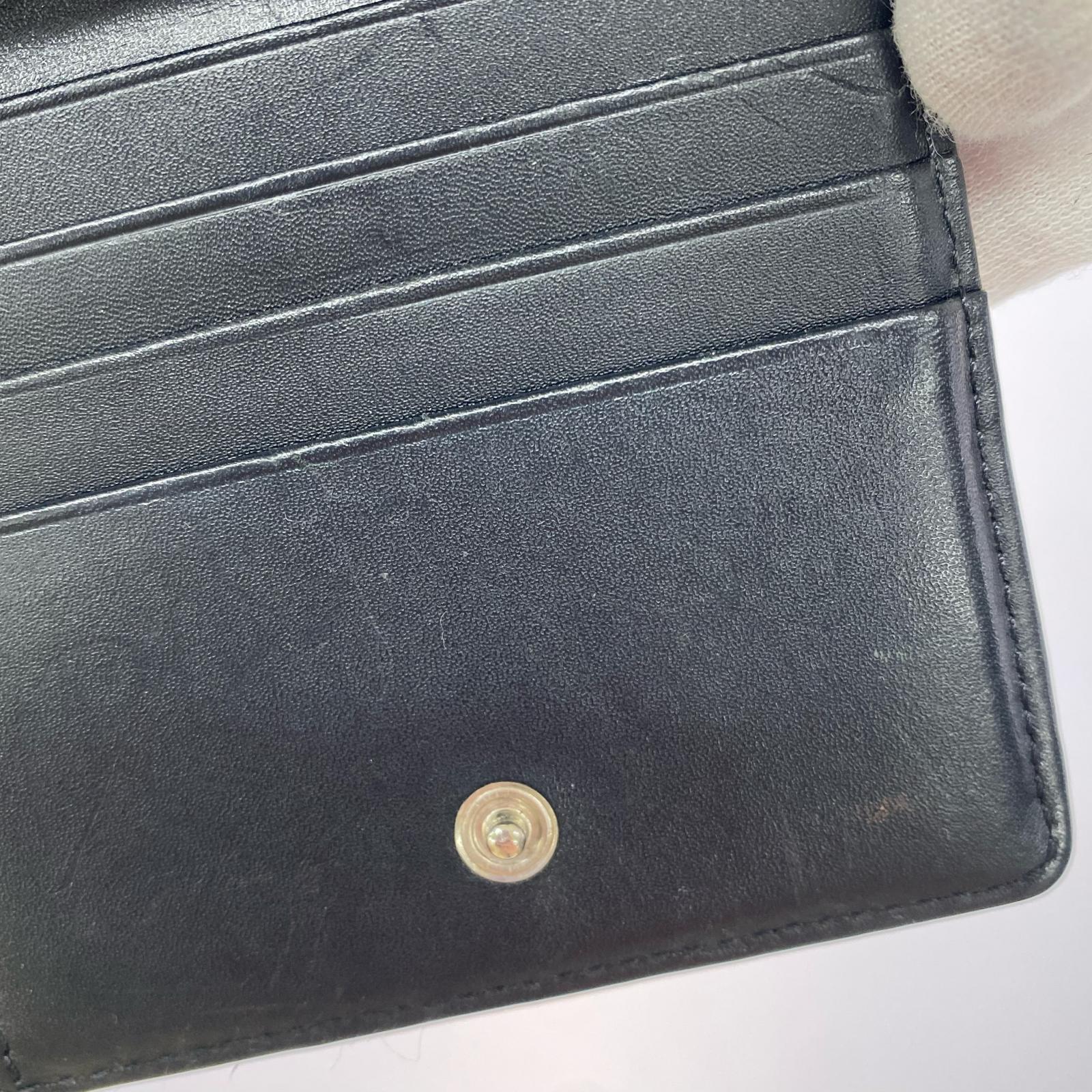 コンパクトウォレット 財布 レザー 黒 ブラック