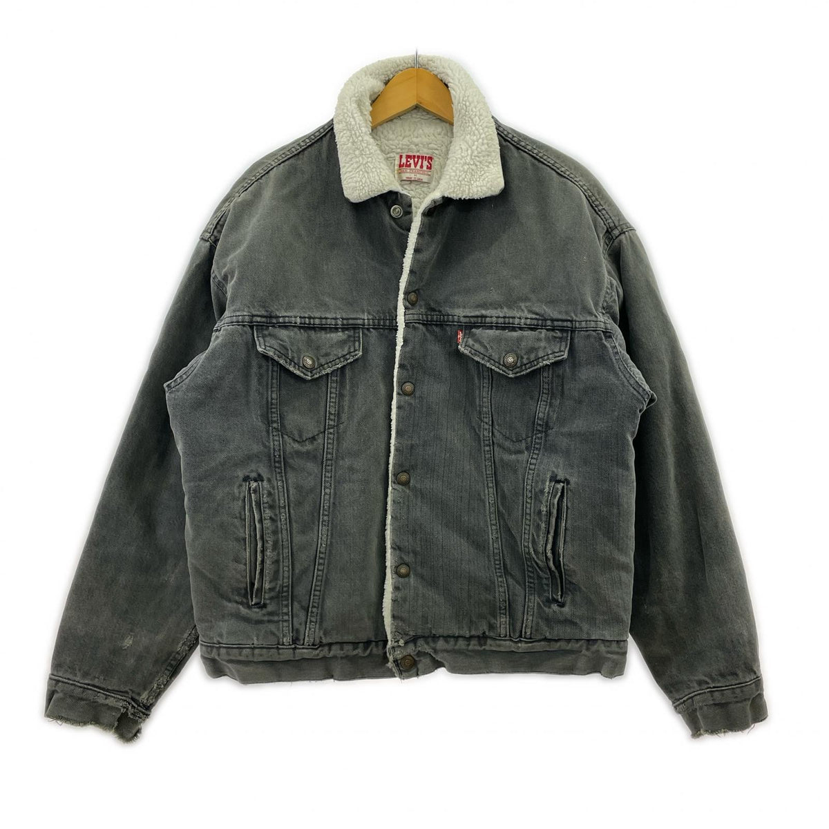 デニムジャケット USA製 Lot70609 ボアデニムジャケット M グレー