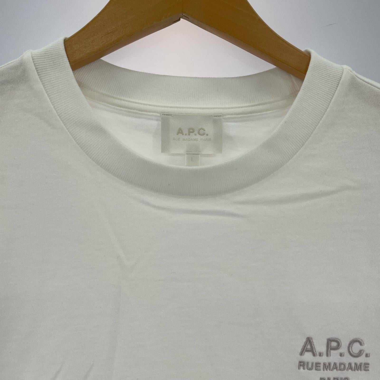 半袖Ｔシャツ RUE MADAME 胸ロゴ刺繍 S/S Tee 白 L L ホワイト