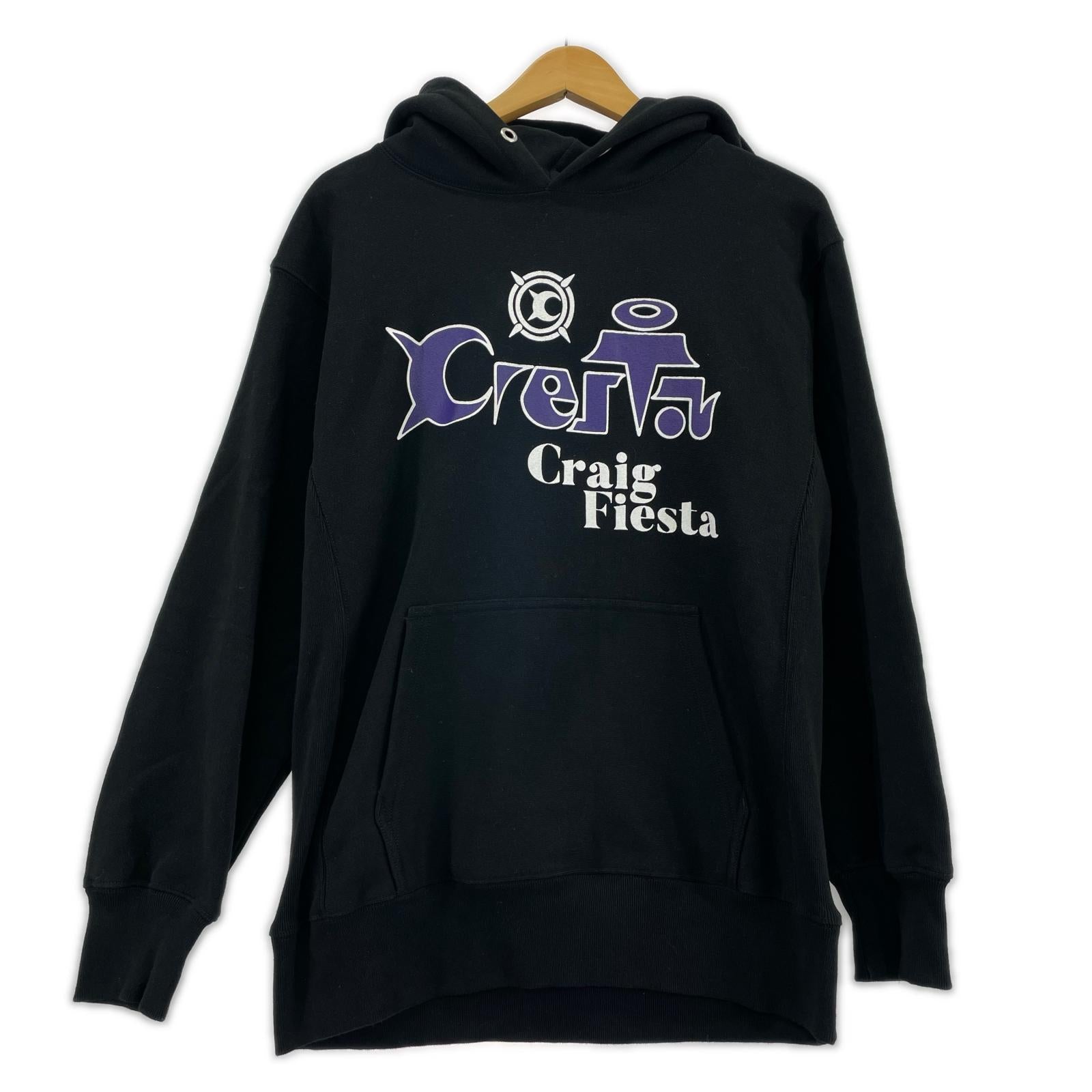 パーカー craigfiesta archive hoodie purple M ブラック
