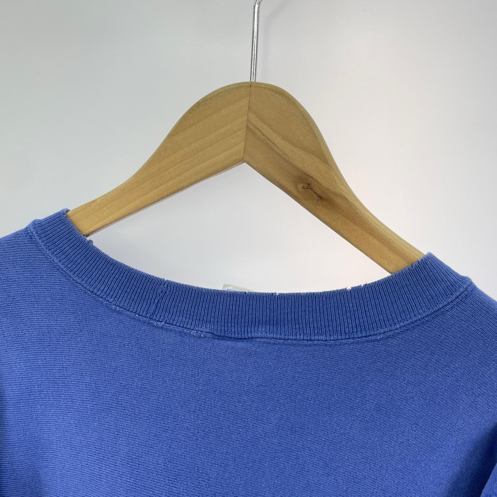 スウェット 90s REVERSE WEAVE U.S.A. 初期刺繍タグ ロゴ刺繍 L ブルー
