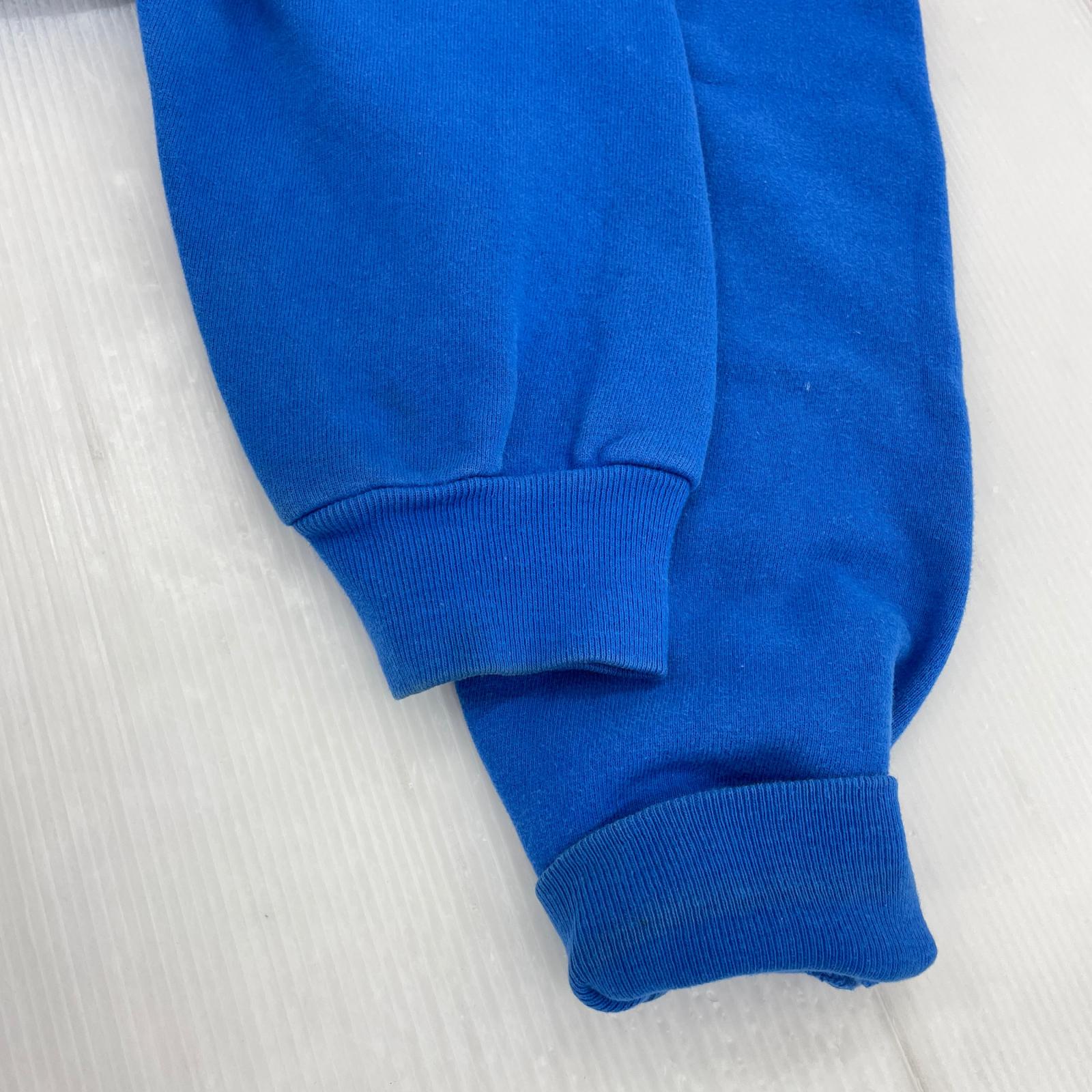 カーディガン 90s Sweat cardigan 青タグ ラインリブ 刻印ボタン L ブルー