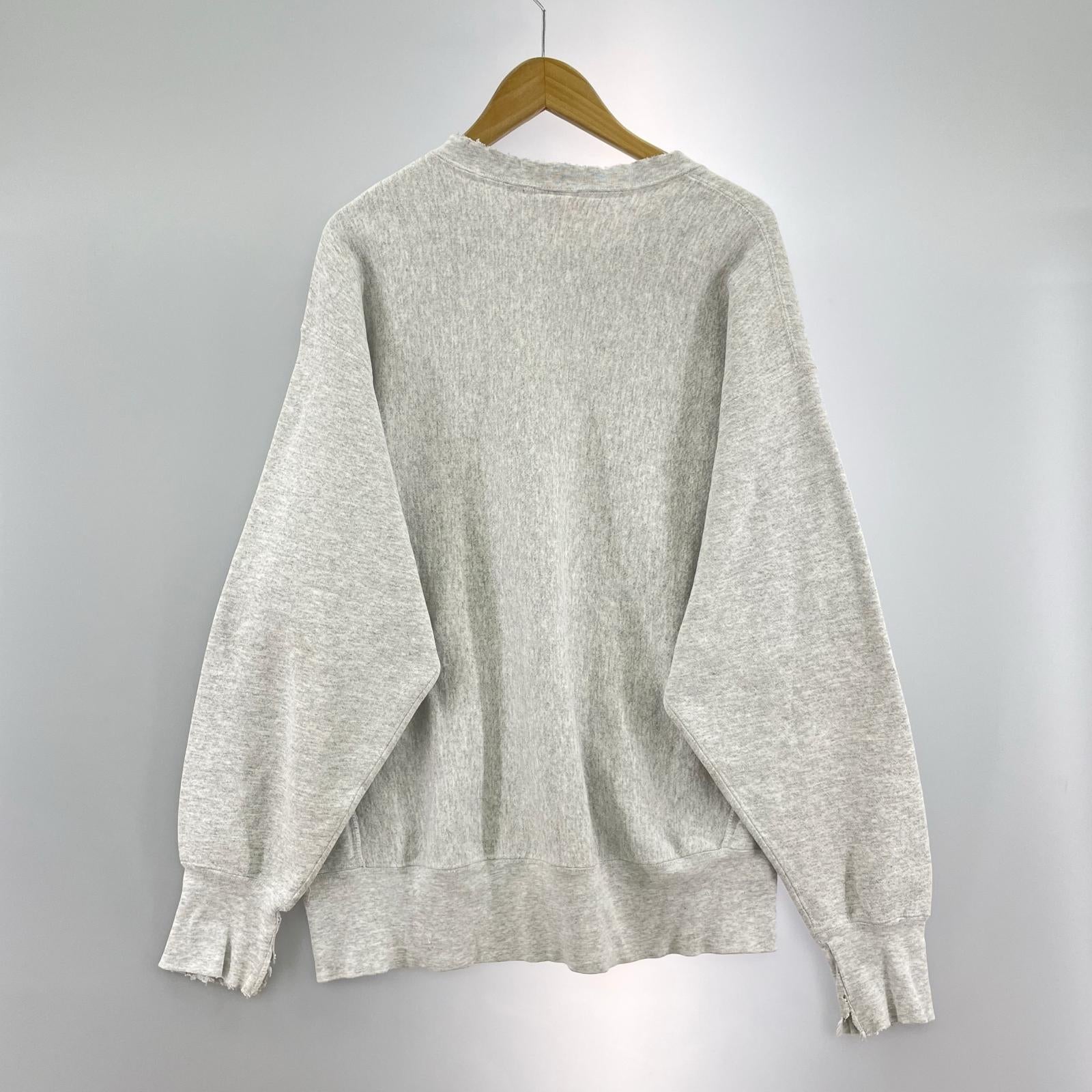 スウェット 90s cros grain ILEX刺繍 Sweater グレー