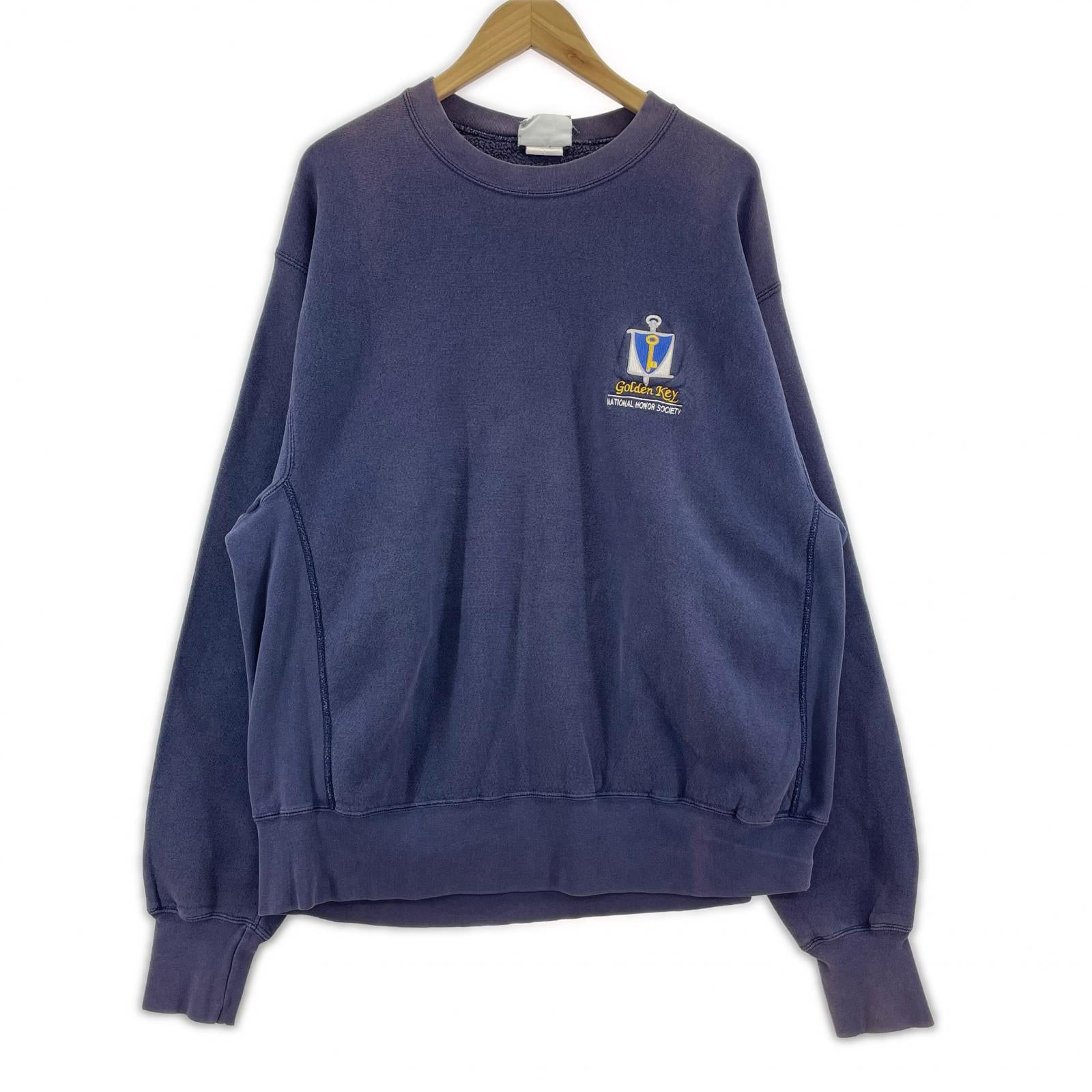 スウェット 90s cross grain golden key Sweate パープル