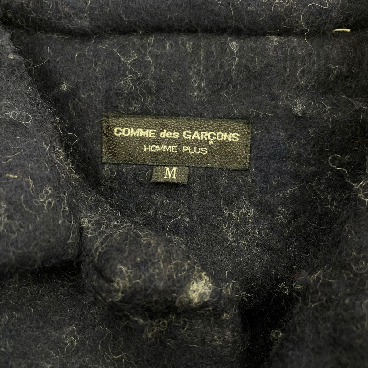 ジャケット COMME des GARCONS HOMME PLUS 90s Sleep期 ﾅﾝﾊﾞｰﾌﾟﾘﾝﾄ ｳｰﾙ縮絨ｼﾞｬｹｯﾄ M ﾈｲﾋﾞｰ M ネイビー